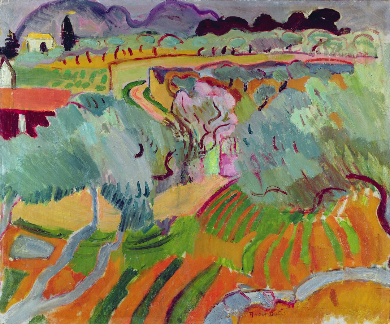 Paisagem na Provença de Raoul Dufy