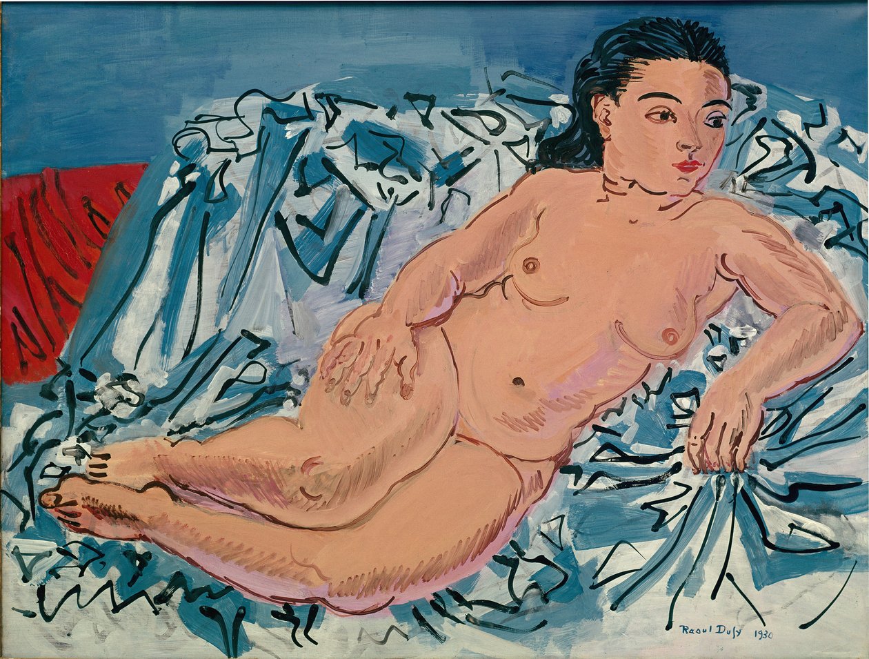 Mulher nua (óleo sobre tela) de Raoul Dufy