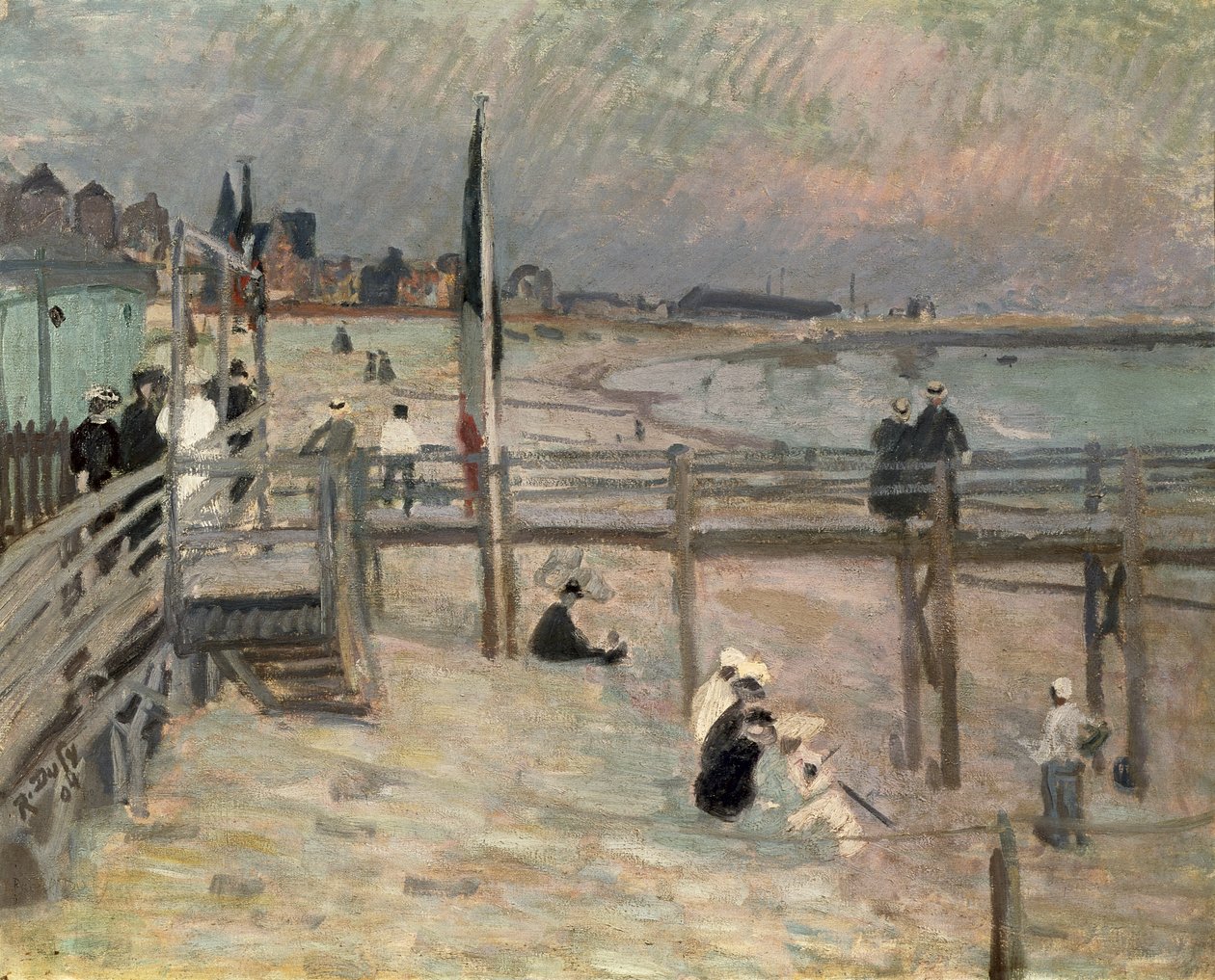 Na praia de Sainte-Adresse de Raoul Dufy