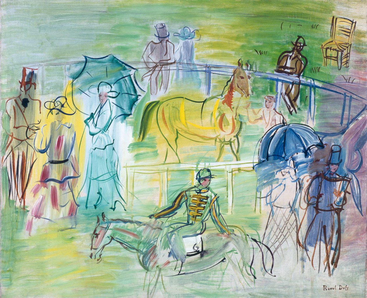Paddock (óleo sobre tela) de Raoul Dufy