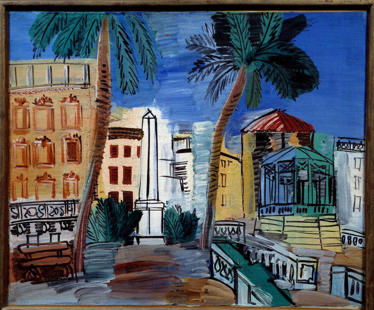 Vista do Obelisco em Hyeres de Raoul Dufy