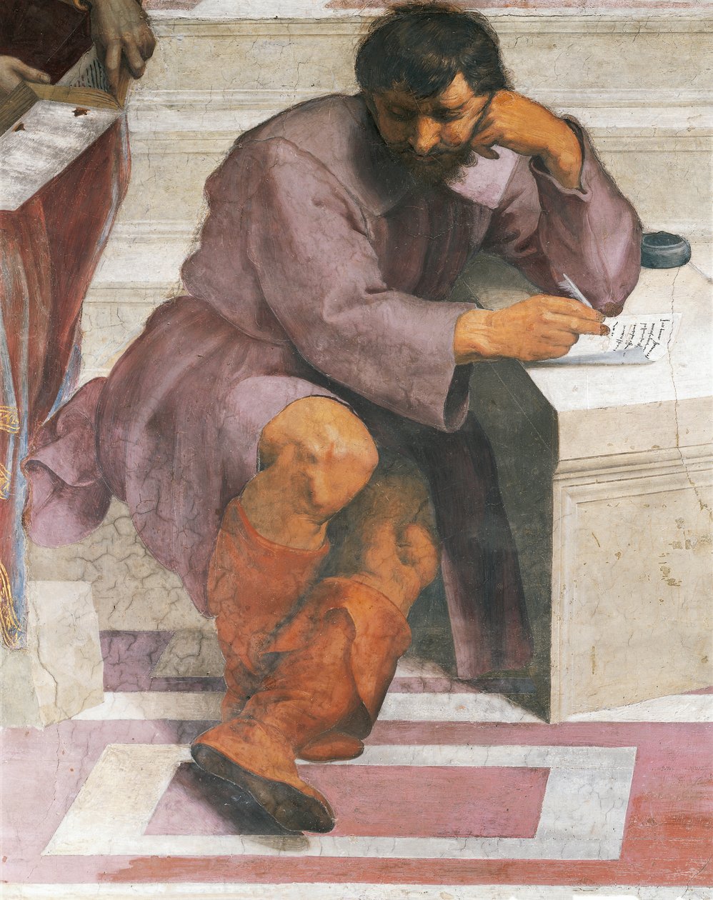 Heráclito, detalhe da Escola de Atenas de Raphael