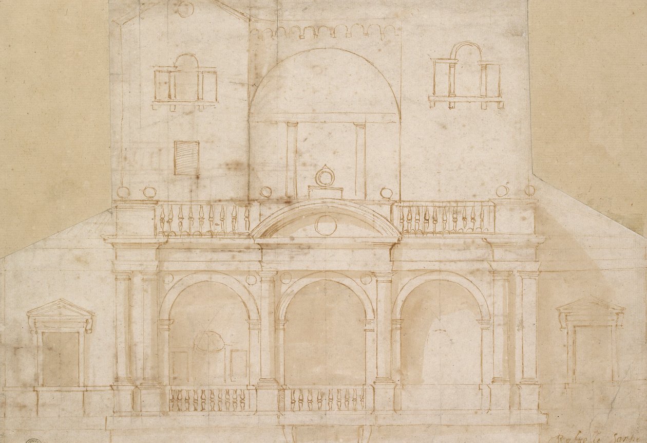 Projeto Arquitetônico Villa Madama, início do século XVI de Raphael