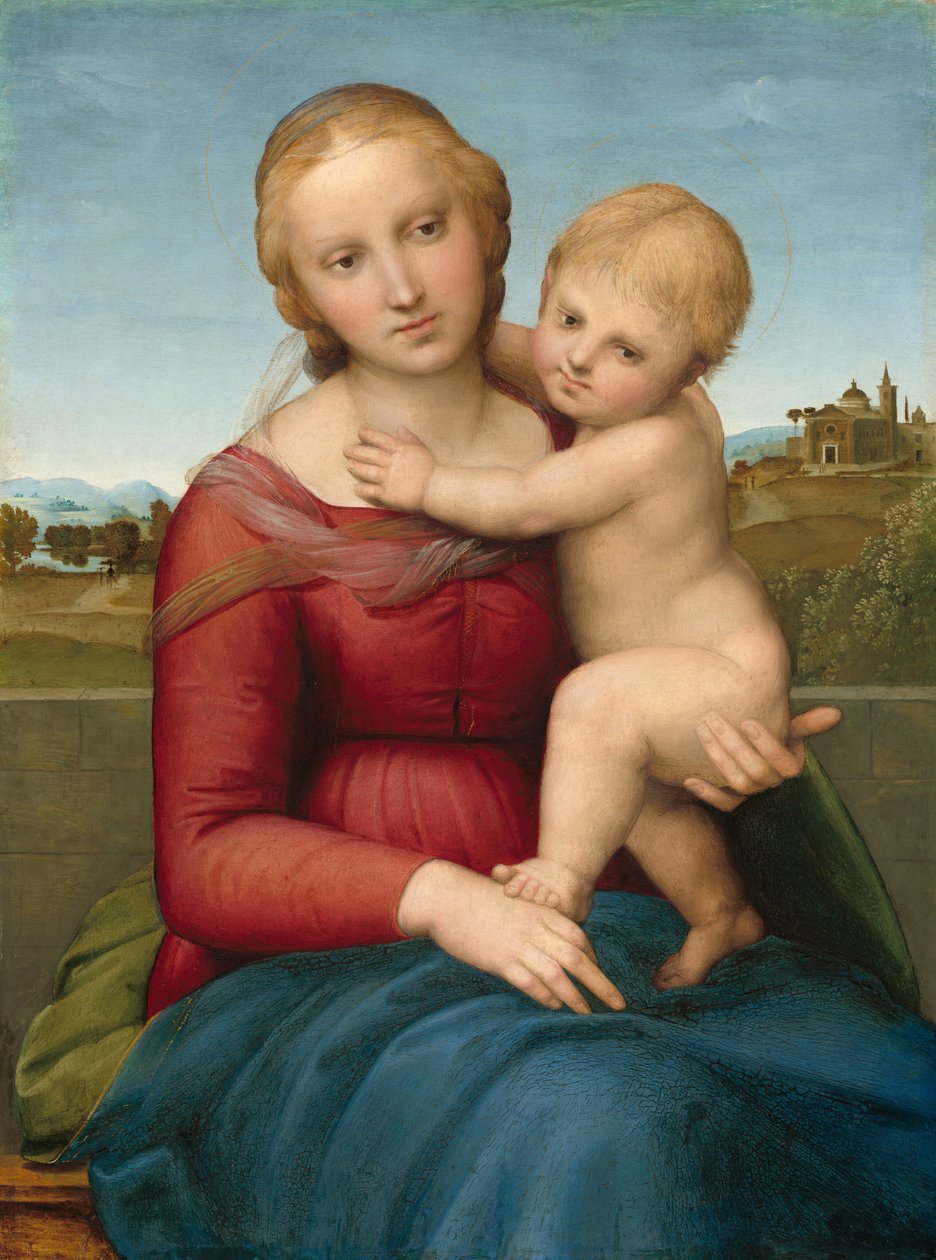 A Pequena Madona Cowper, c. 1505. de Raphael