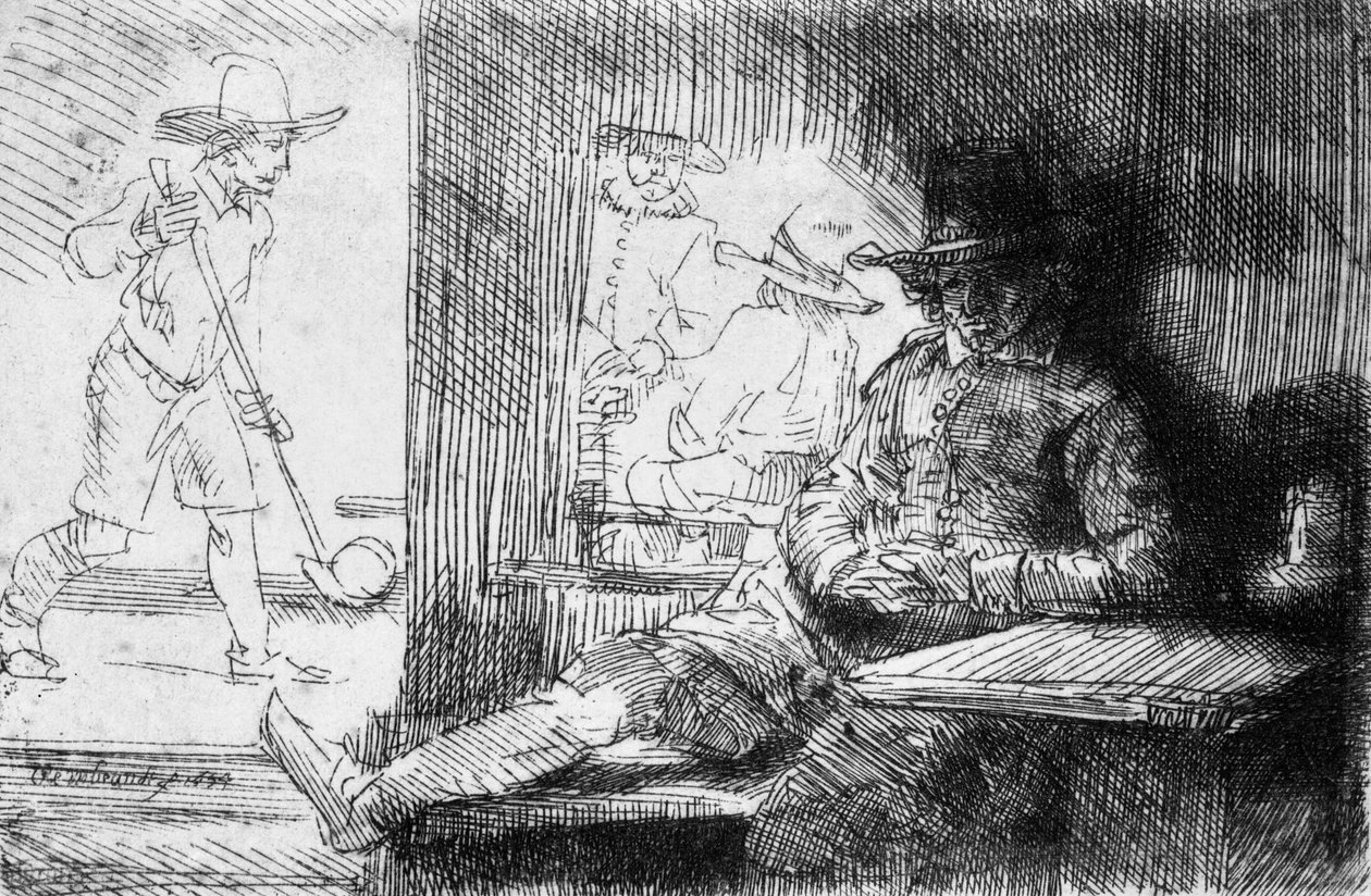 Jogo de balões, 1654 de Rembrandt van Rijn
