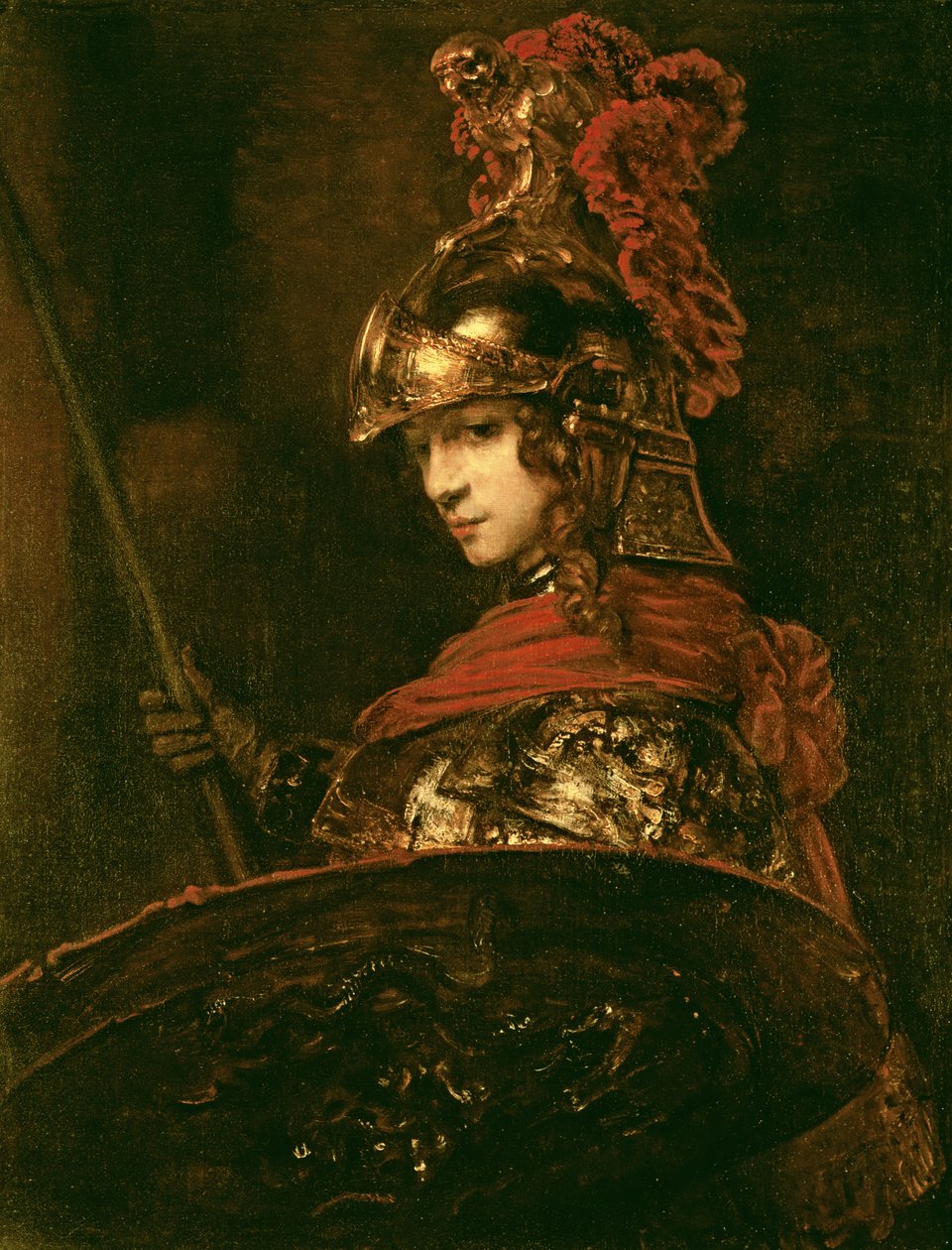 Pallas Athena (de armadura) de Rembrandt van Rijn