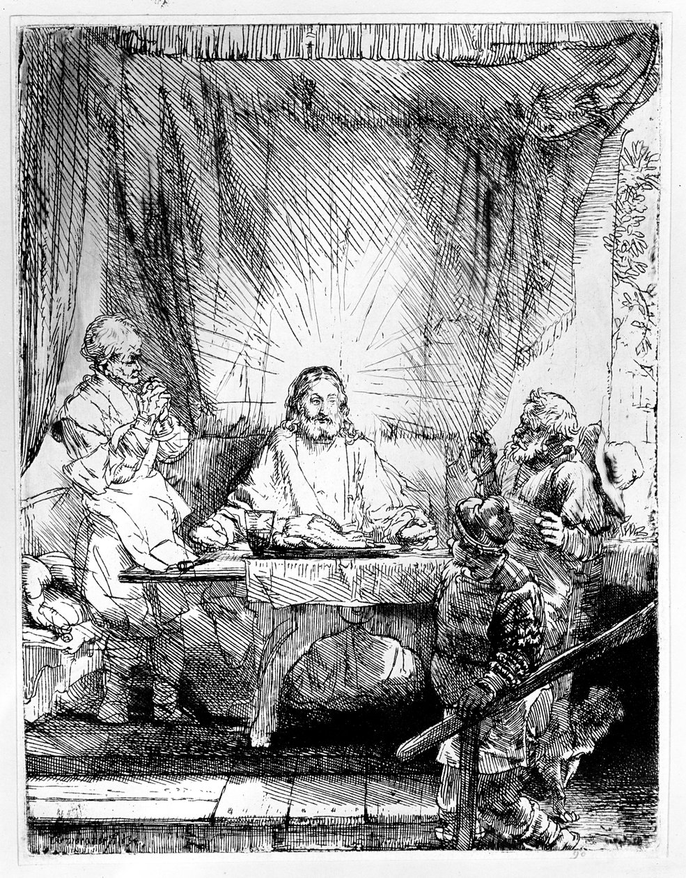 Ceia em Emaús, 1654 de Rembrandt van Rijn
