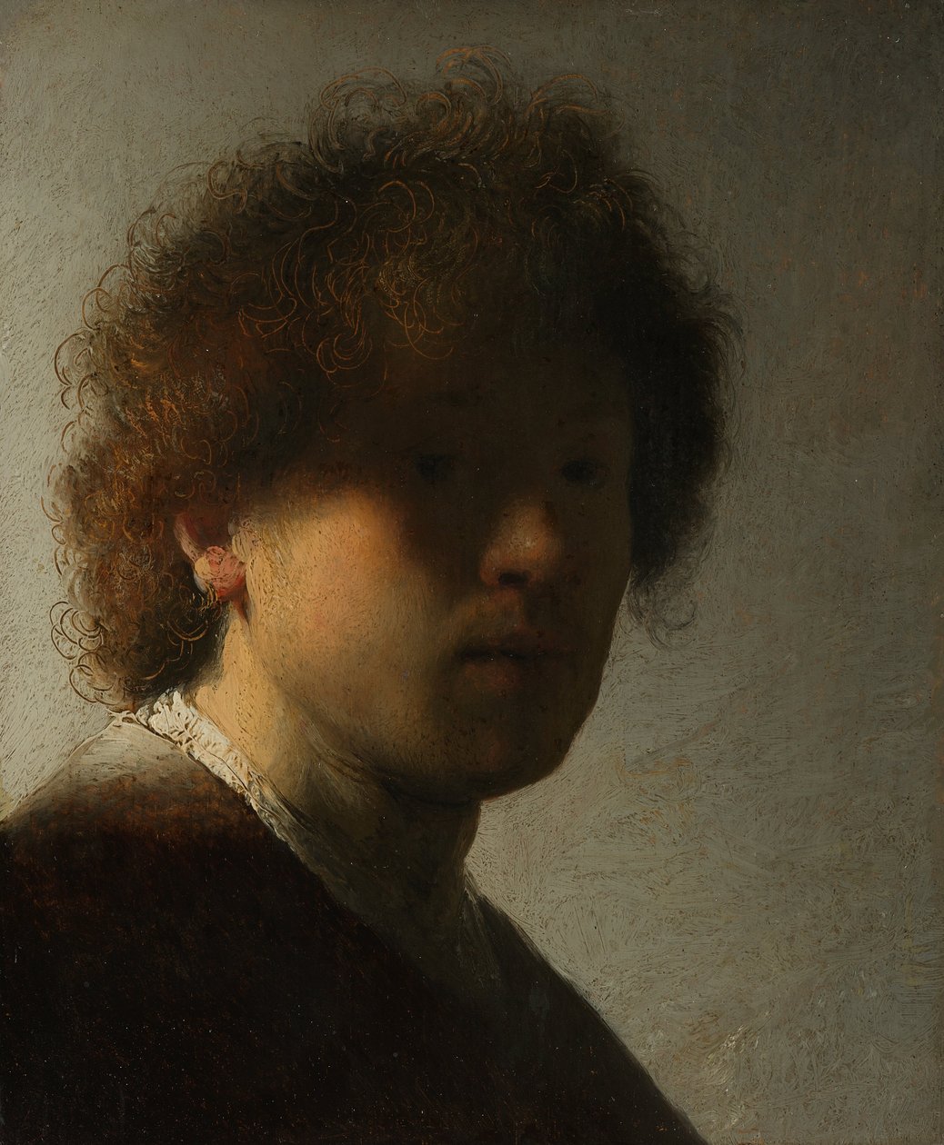 Auto-retrato em tenra idade de Rembrandt van Rijn