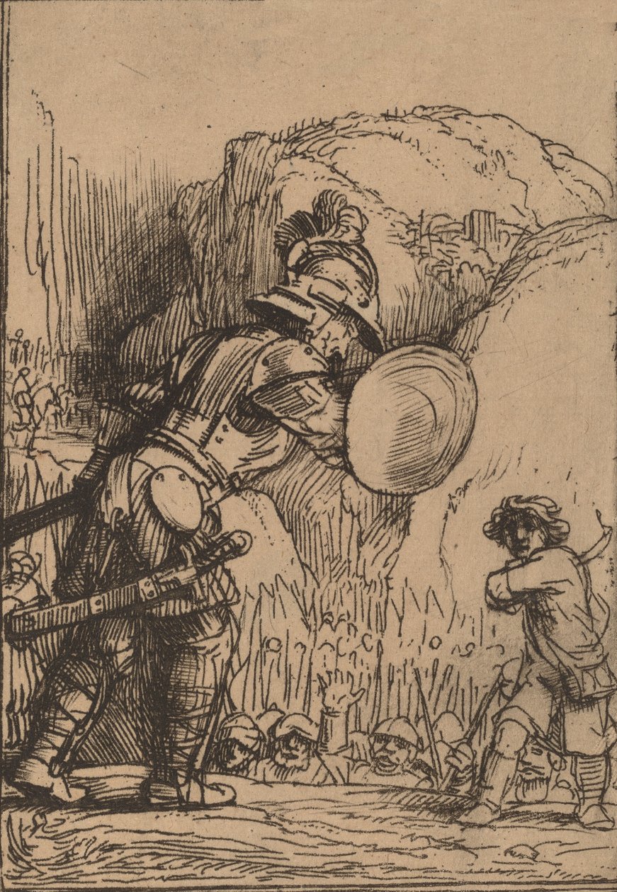 Davi e Golias, 1655. de Rembrandt van Rijn