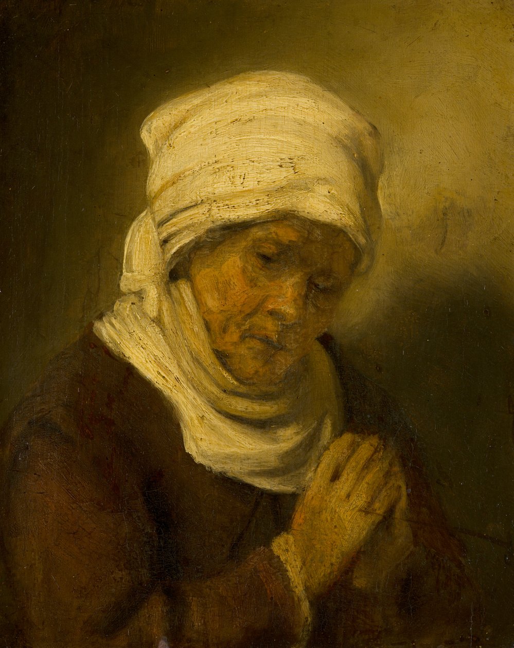 Mulher Orando, c.1660 de Rembrandt van Rijn