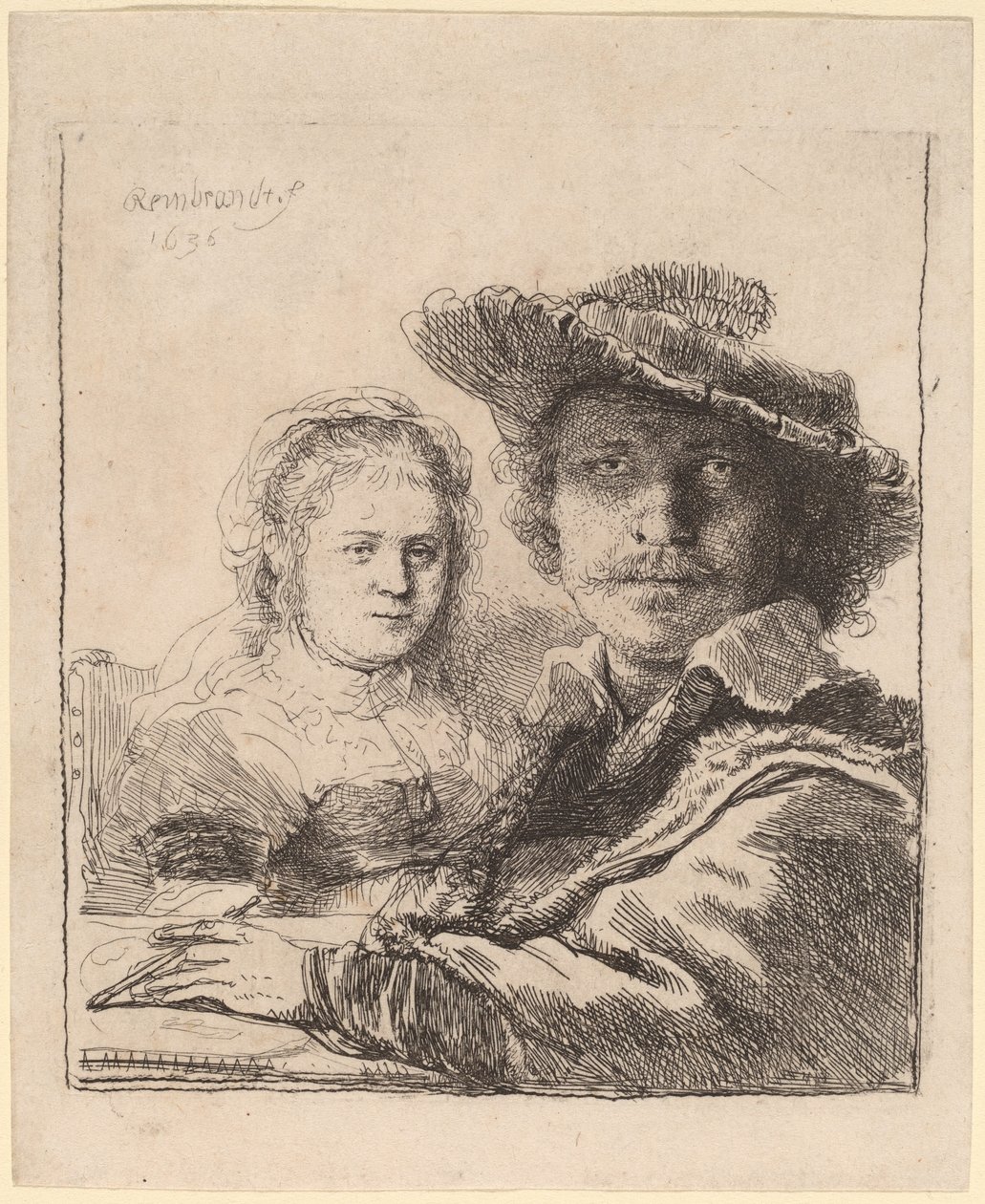 Autorretrato com Saskia de Rembrandt van Rijn