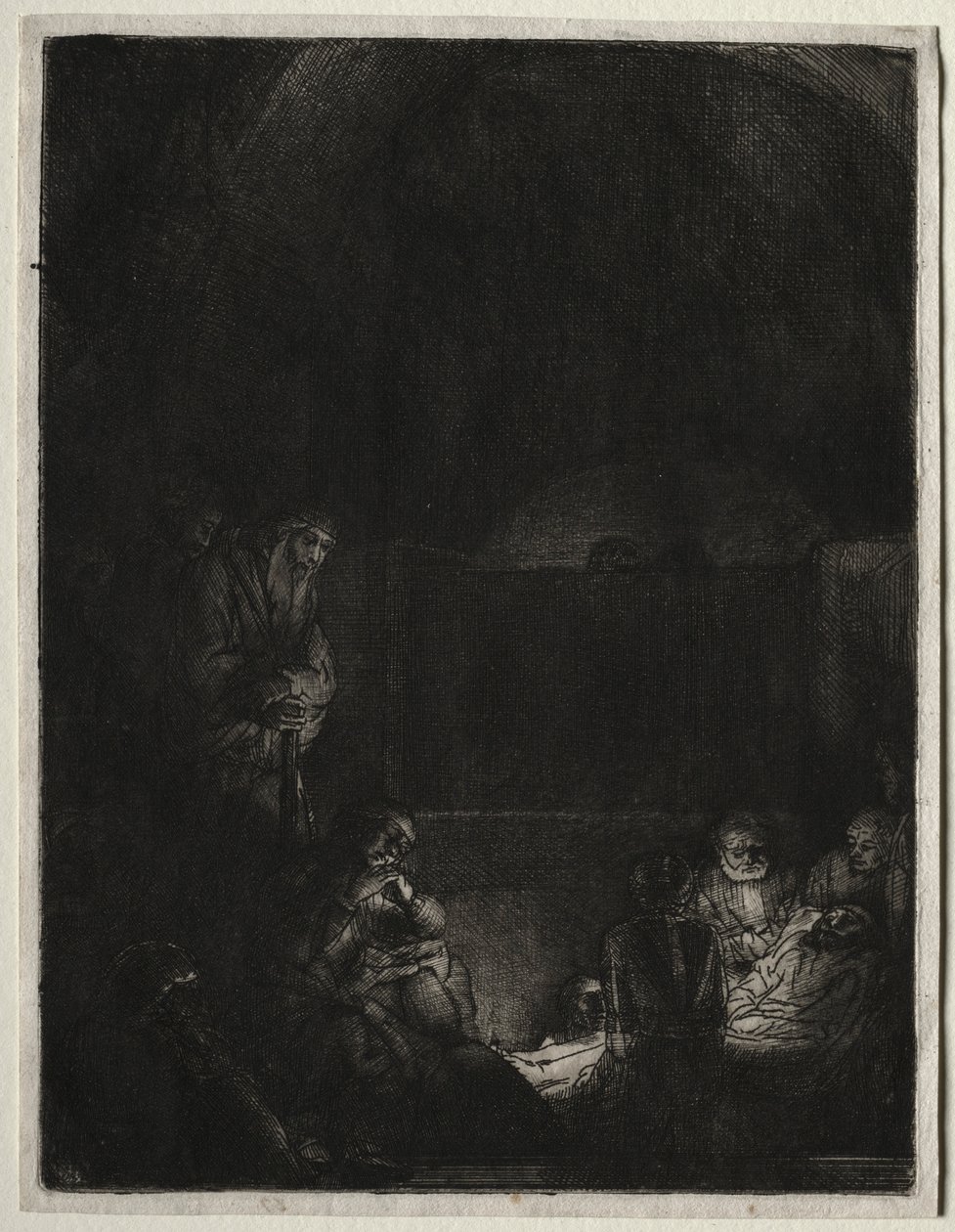 O enterro, c. 1654 de Rembrandt van Rijn