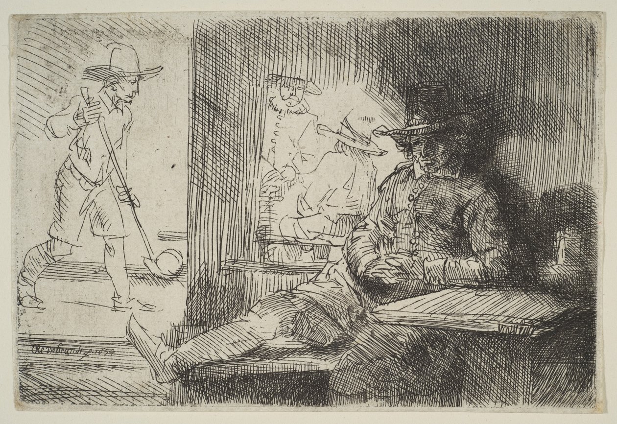 O jogador de golfe, 1654. de Rembrandt van Rijn