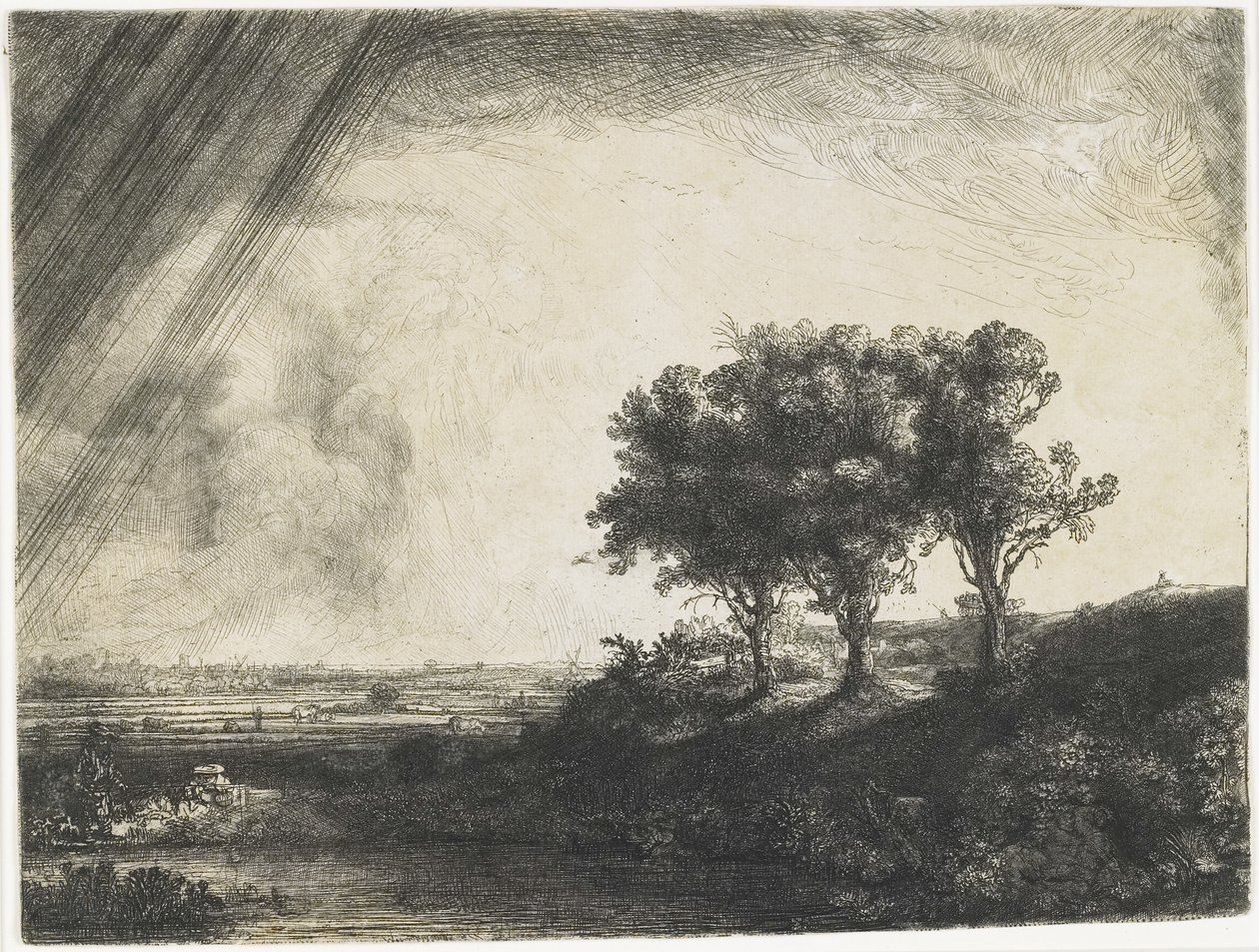 As Três Árvores, 1643 de Rembrandt van Rijn