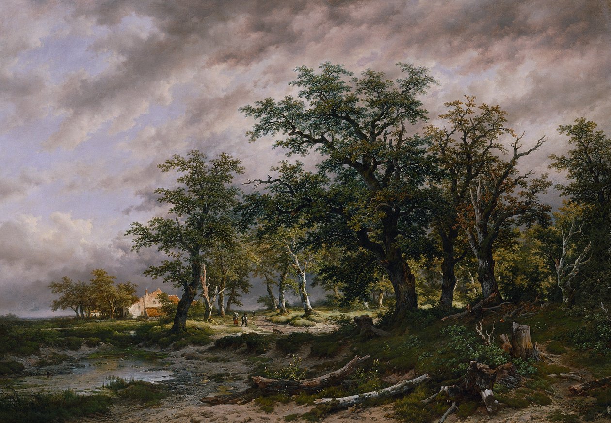 Grande paisagem holandesa de Remigius Adrianus van Haanen