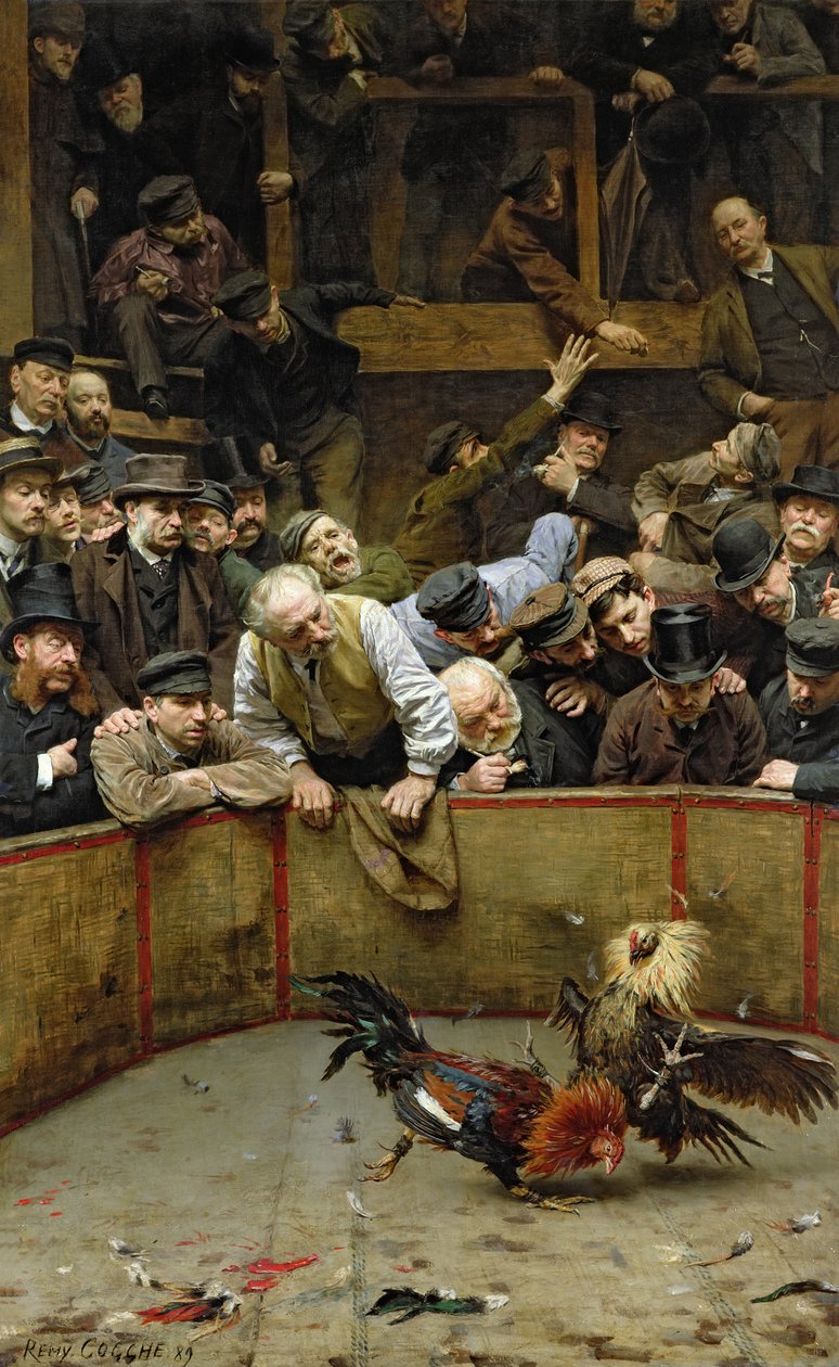 O Cockfight, 1889 de Remy Cogghe
