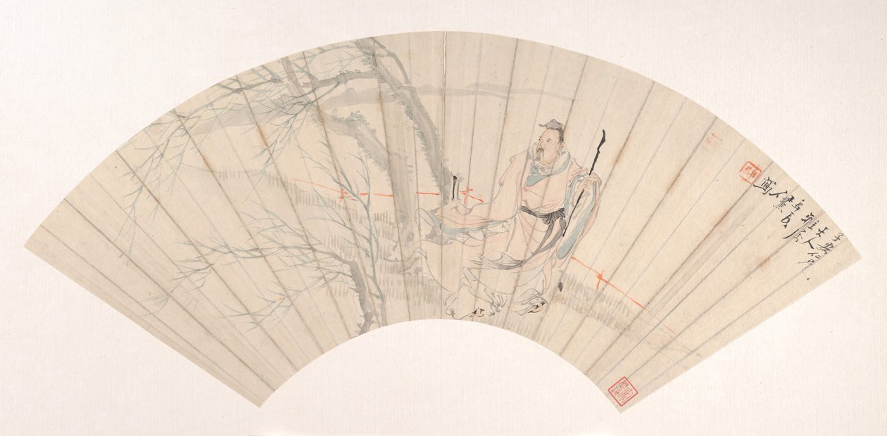 Erudito no Vento, ca. 1880. de Ren Xun