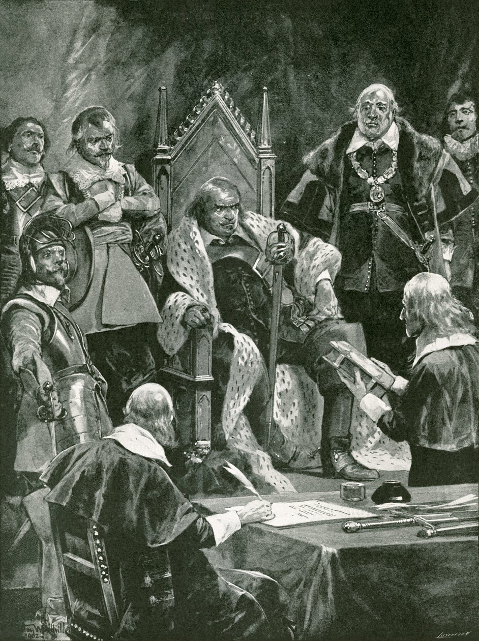 A apresentação da Bíblia na inauguração de Oliver Cromwell como Lord Protector de Richard Caton Woodville junior