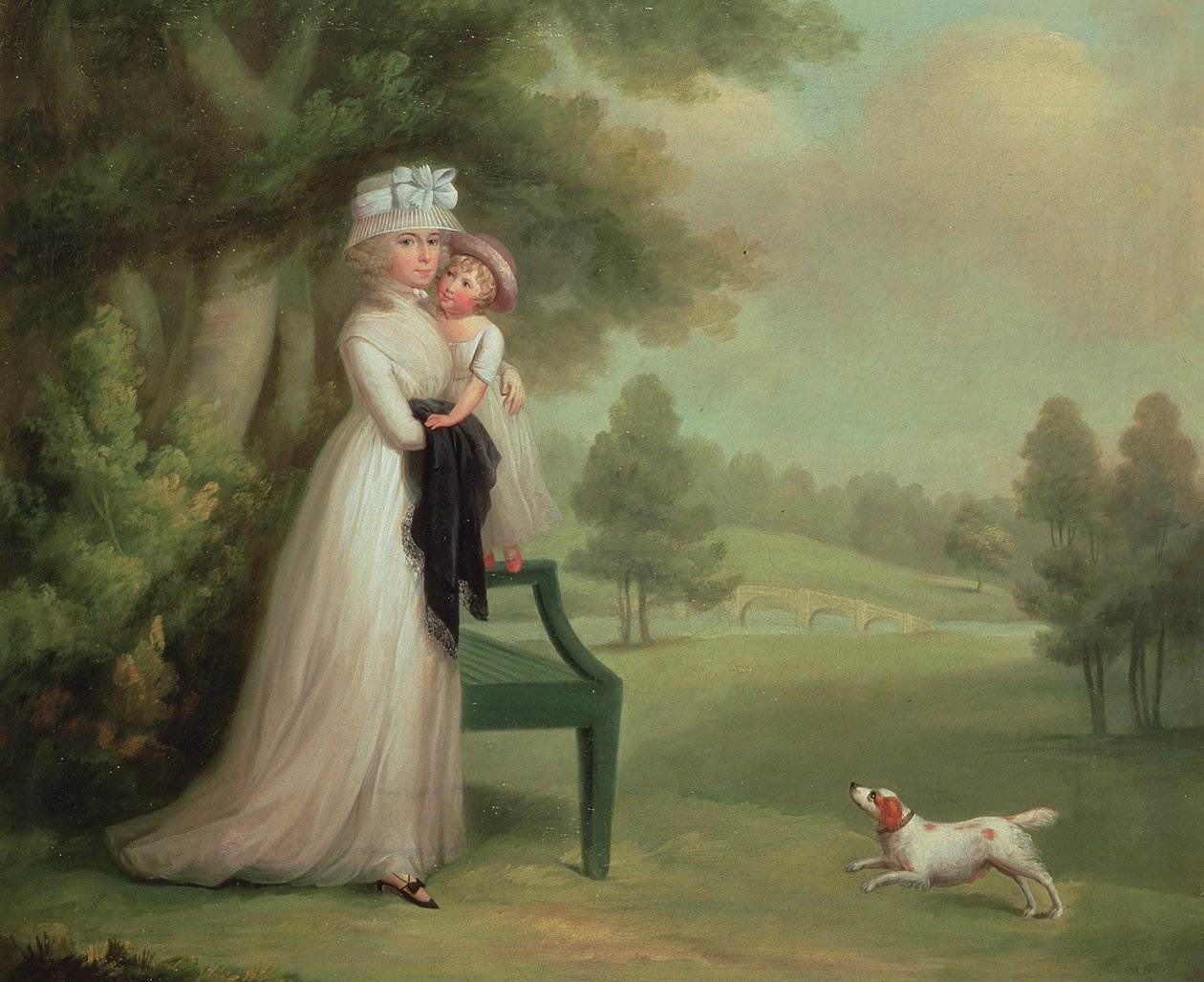 Mulher e criança no parque de Richard Cosway
