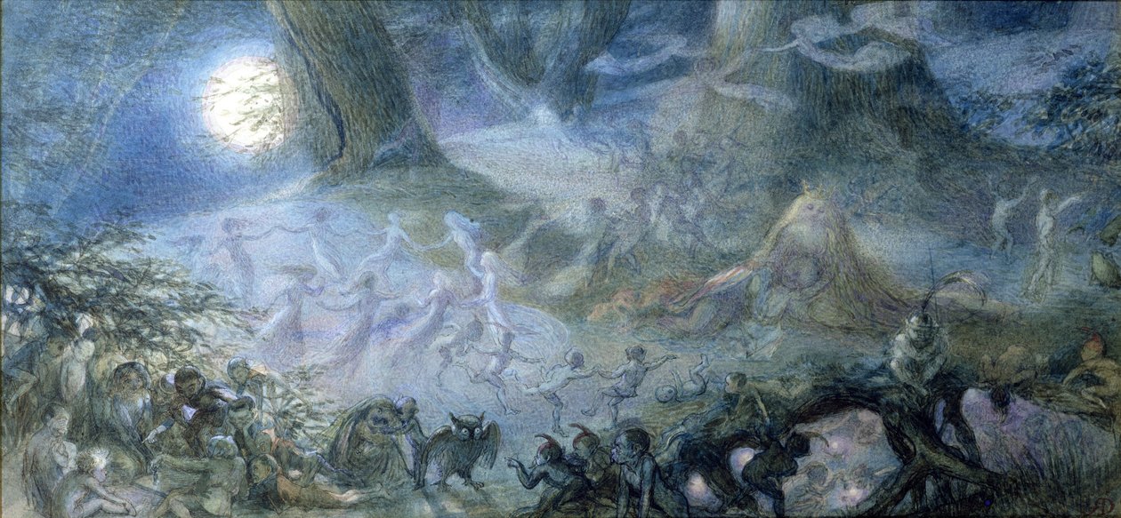 Fadas da Dança (caneta e tinta no papel) de Richard Doyle