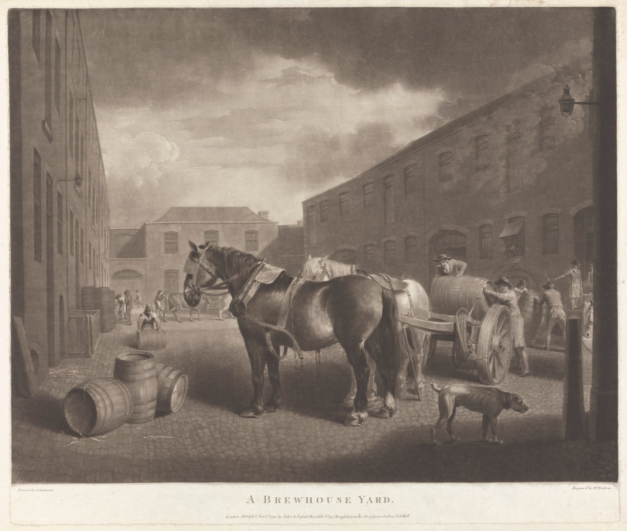 Uma Brewhouse Yard de Richard Earlom