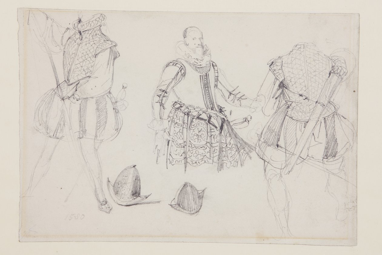 Estudos de vestuário de Richard Parkes Bonington