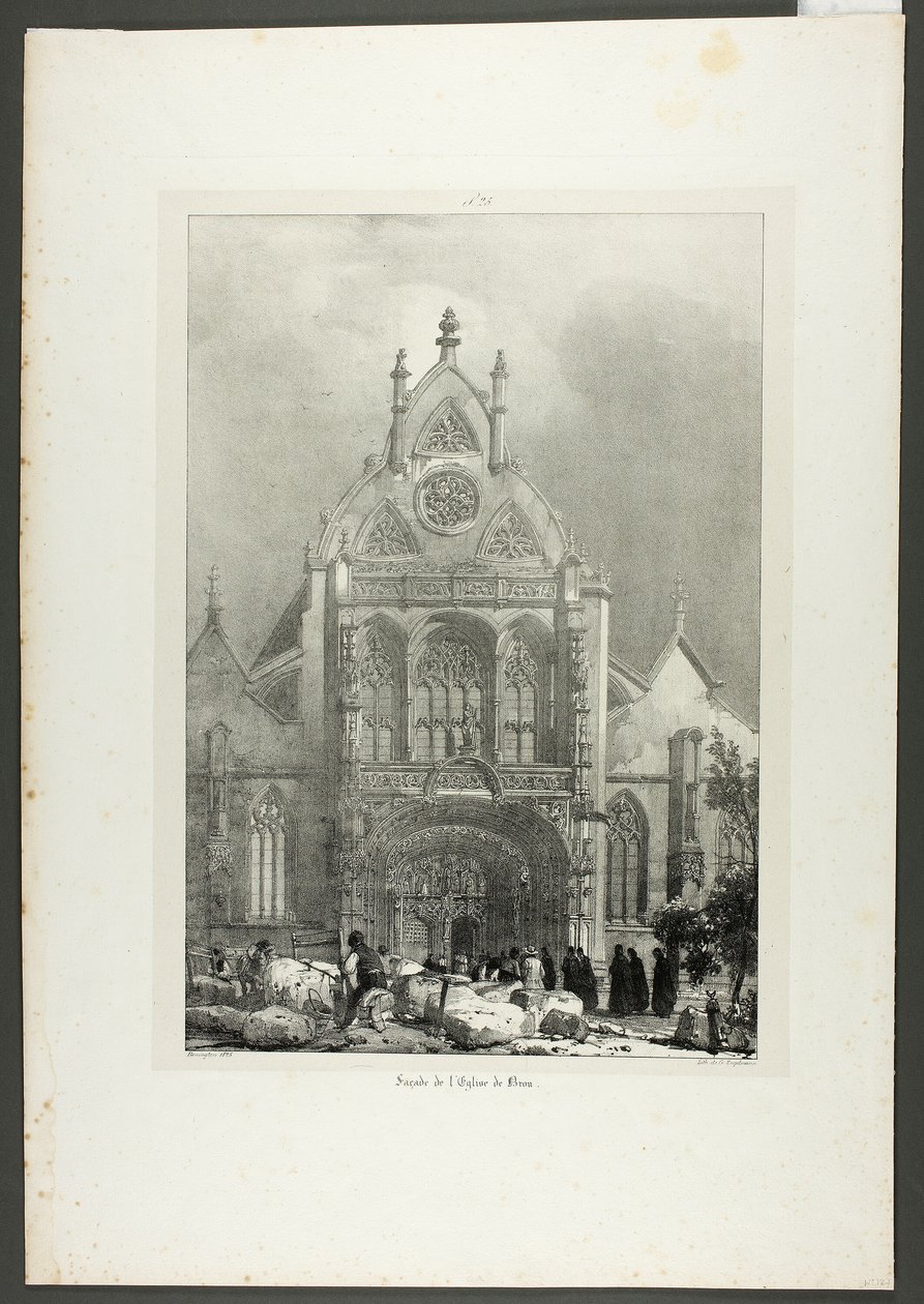 Fachada da Igreja de Brou de Richard Parkes Bonington