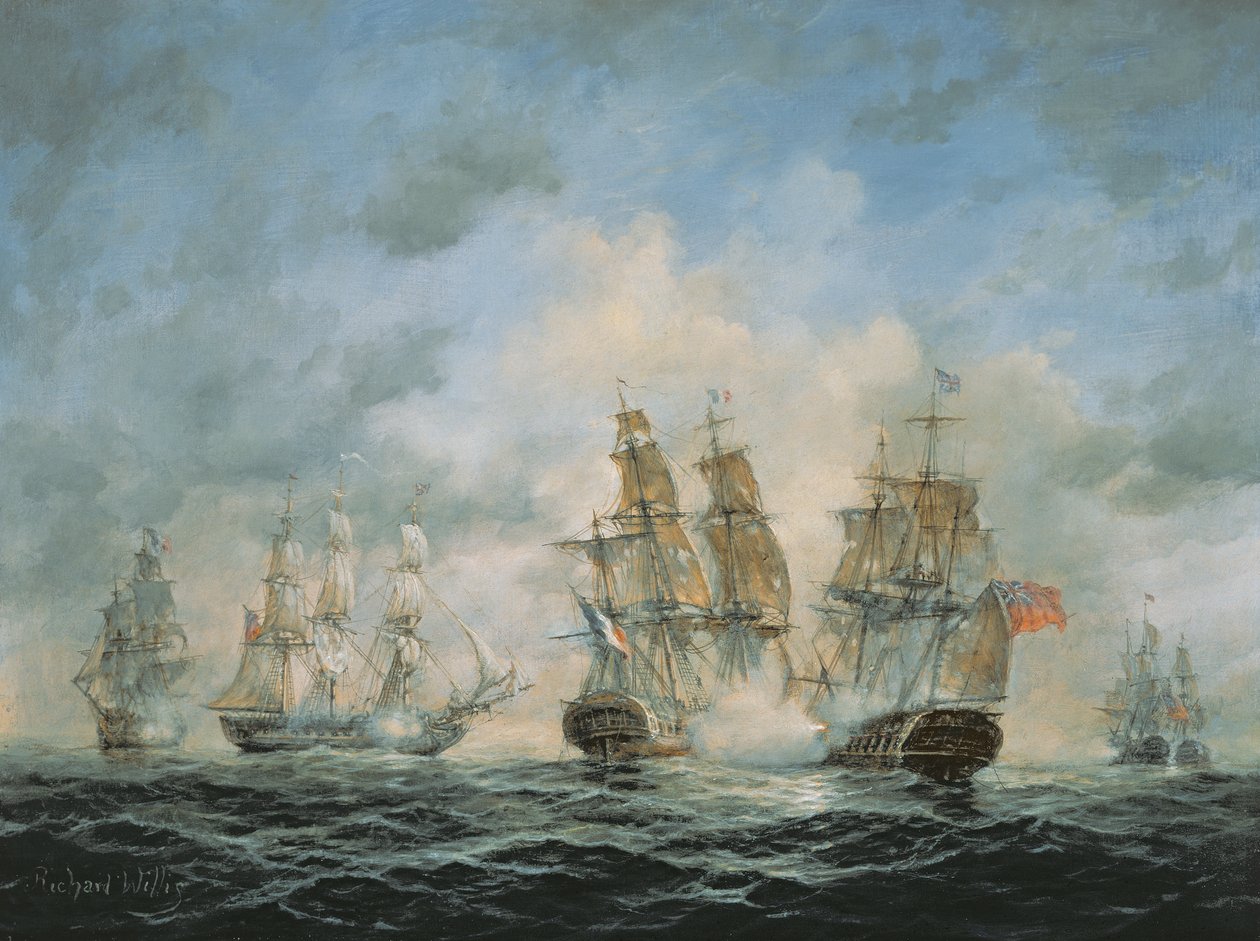 Engajamento Naval do Século 19 nas Águas Residenciais de Richard Willis