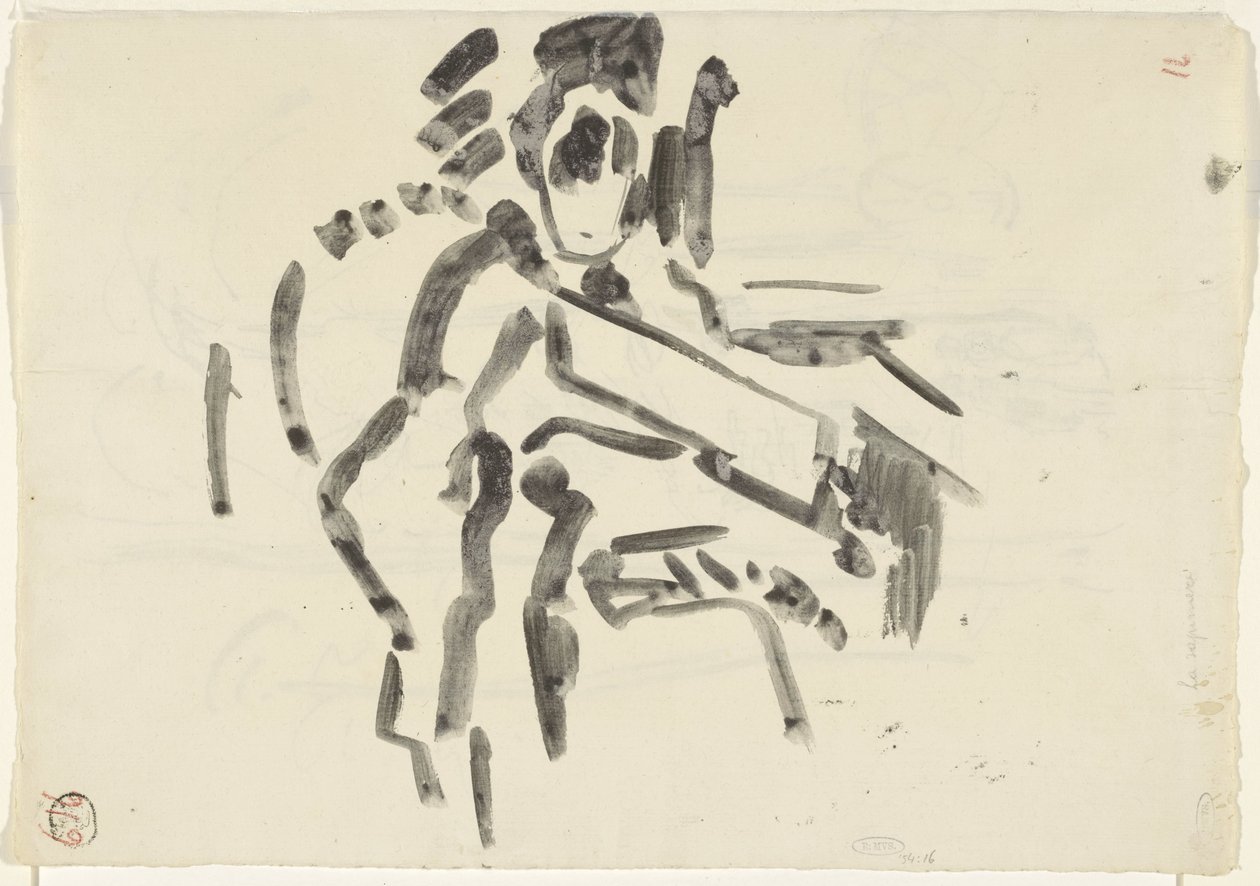 Esboço de uma figura sentada de Rik Wouters