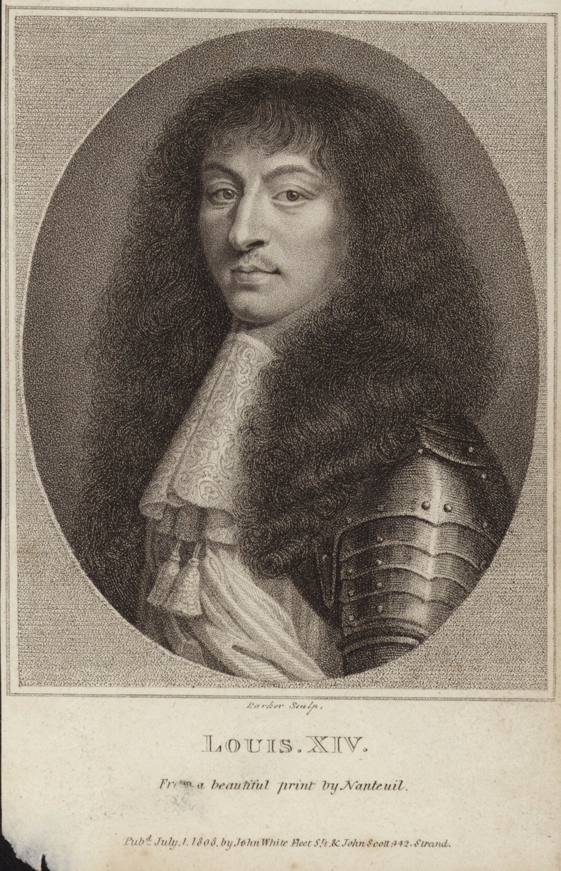 Retrato, de, rei, louis xiv, de, frança de Robert Nanteuil