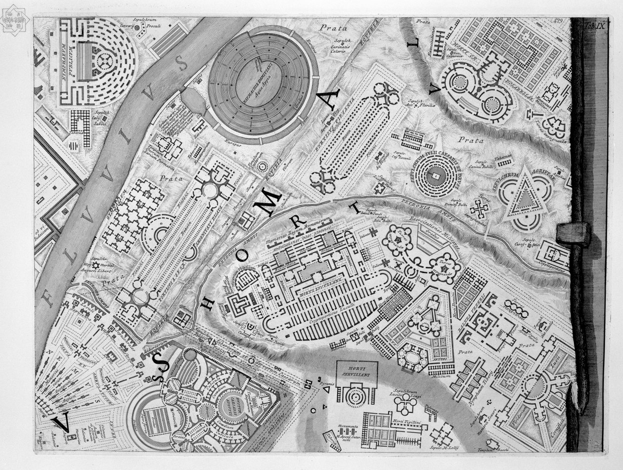 Mapa de Campus Martius de Robert Adam