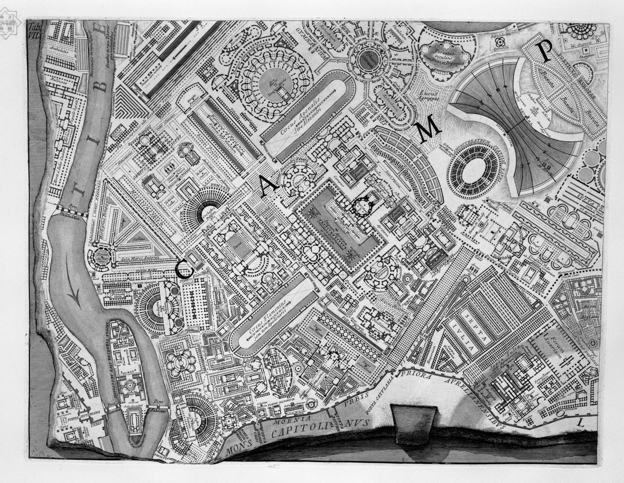 Mapa de Campus Martius de Robert Adam