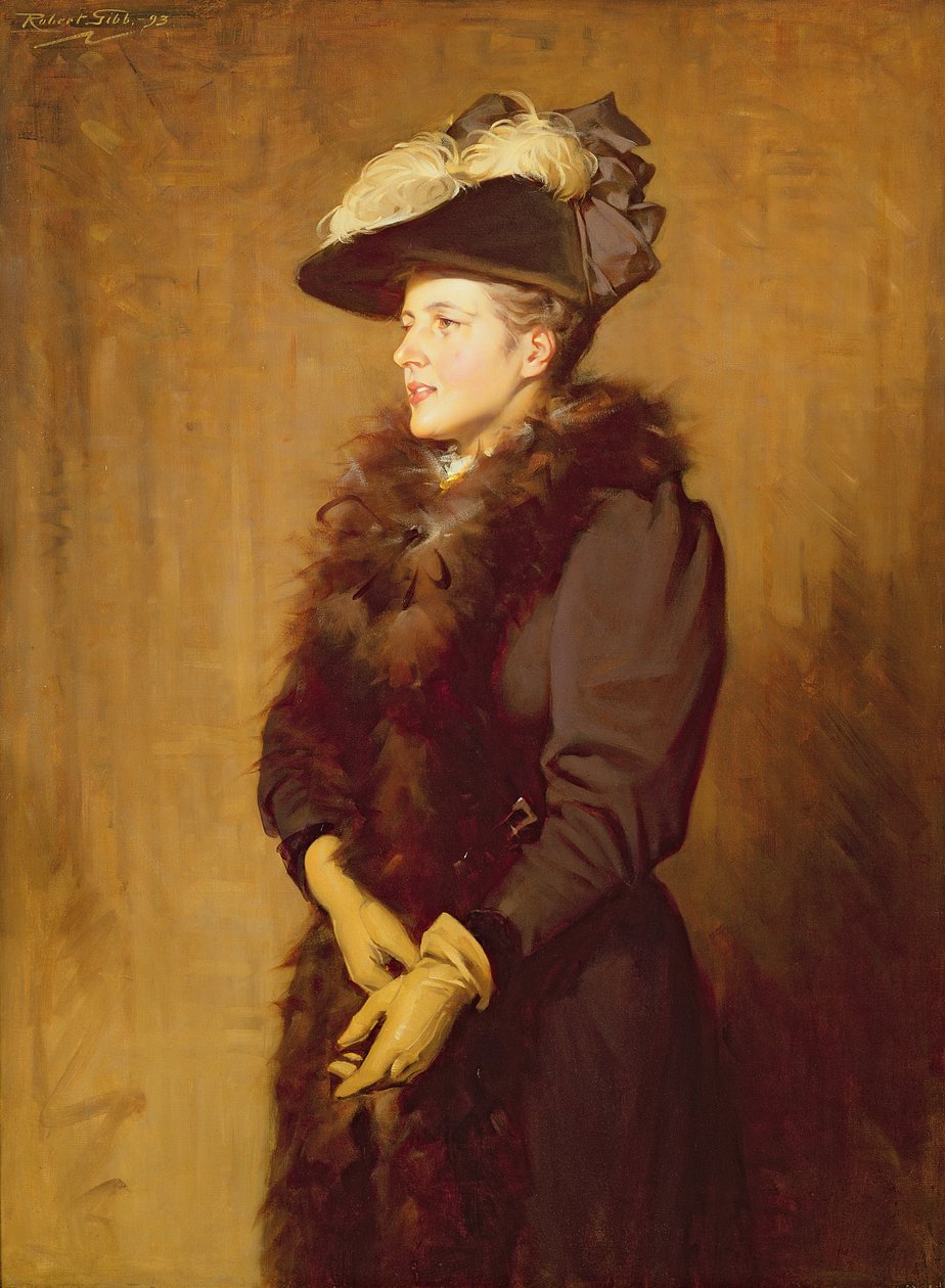 A esposa do artista, 1893 de Robert Gibb