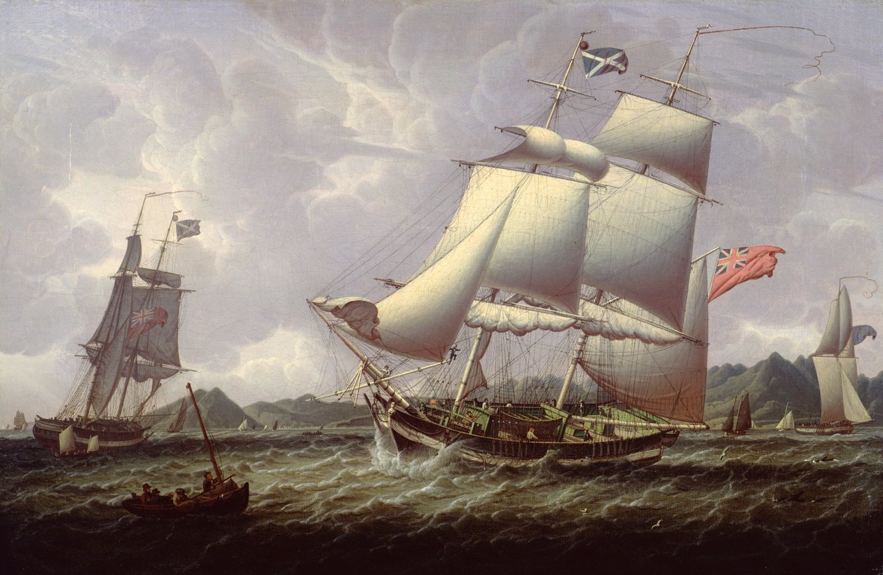 Escunas britânicas, 1828 de Robert Salmon