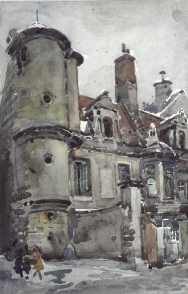 Casas antigas em Caen de Robert Weir Allan