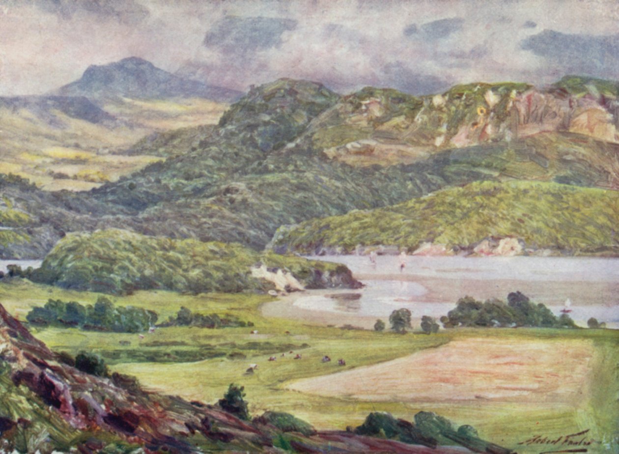 Névoa em Cader Idris (cor litho) de Robert (after) Fowler