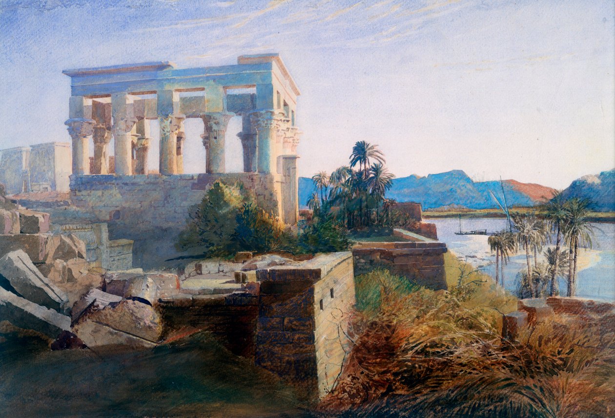 Philae, Egito, século XIX de Robert Dighton