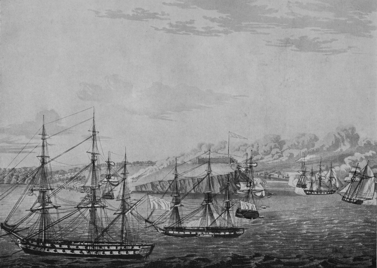 A queda de Oswego, c1815 de Robert Havell