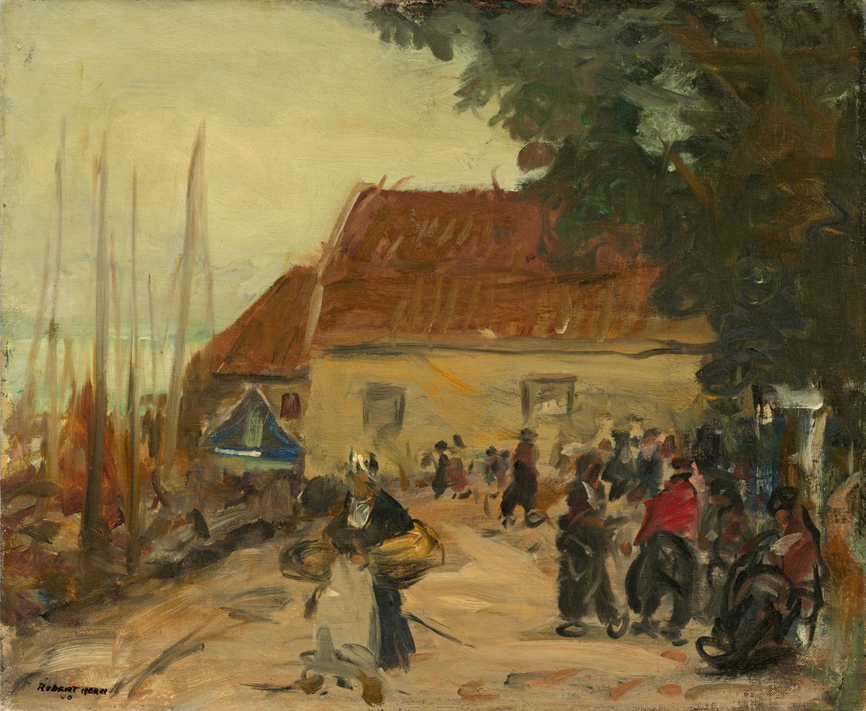 Cena da rua Volendam de Robert Henri