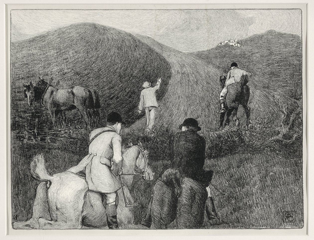 Cena de caça (litho) de Robert Polhill Bevan
