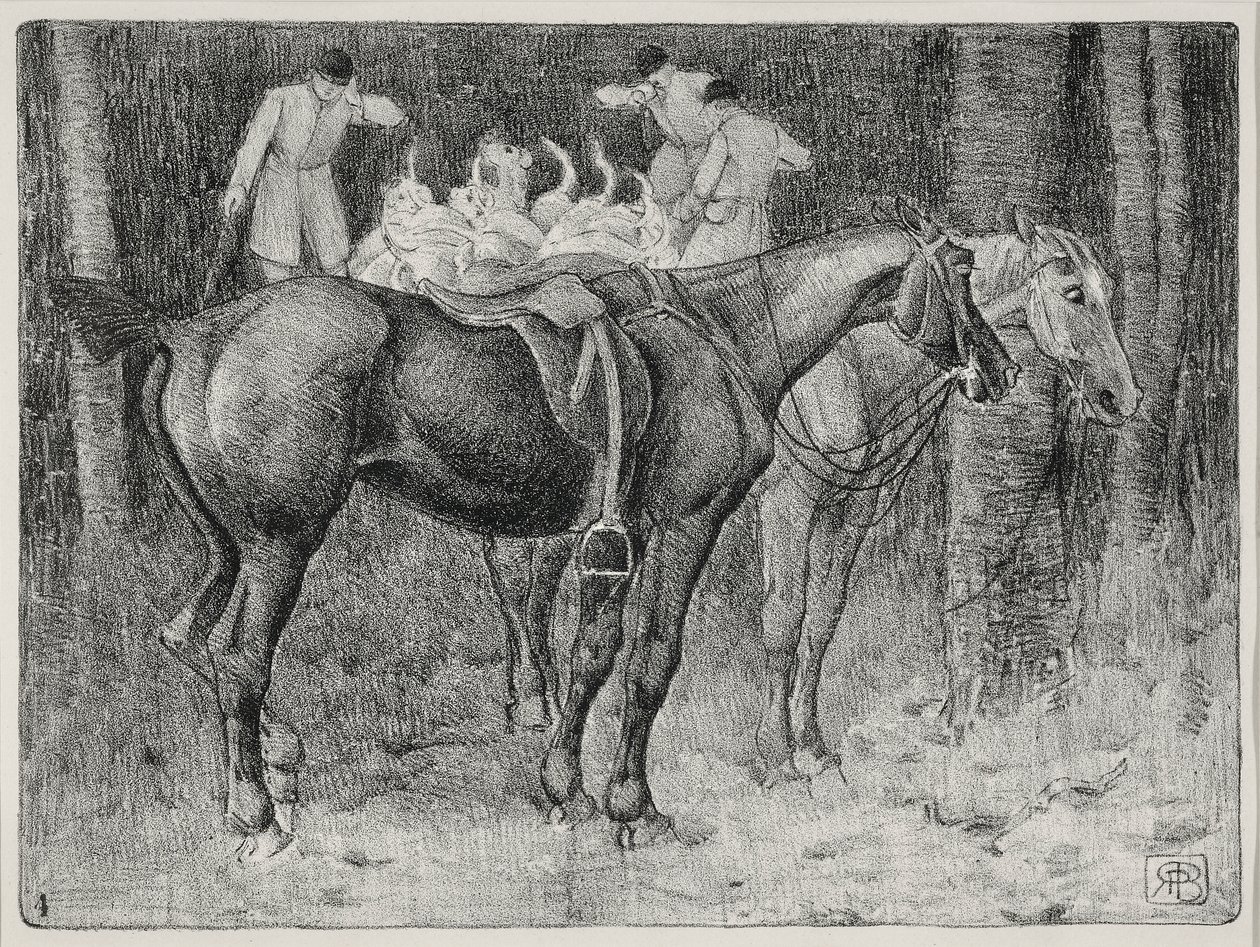 Cena de caça (litho) de Robert Polhill Bevan