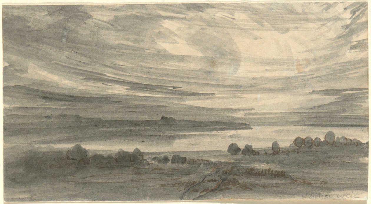 Paisagem com lago de Robert Walter Weir