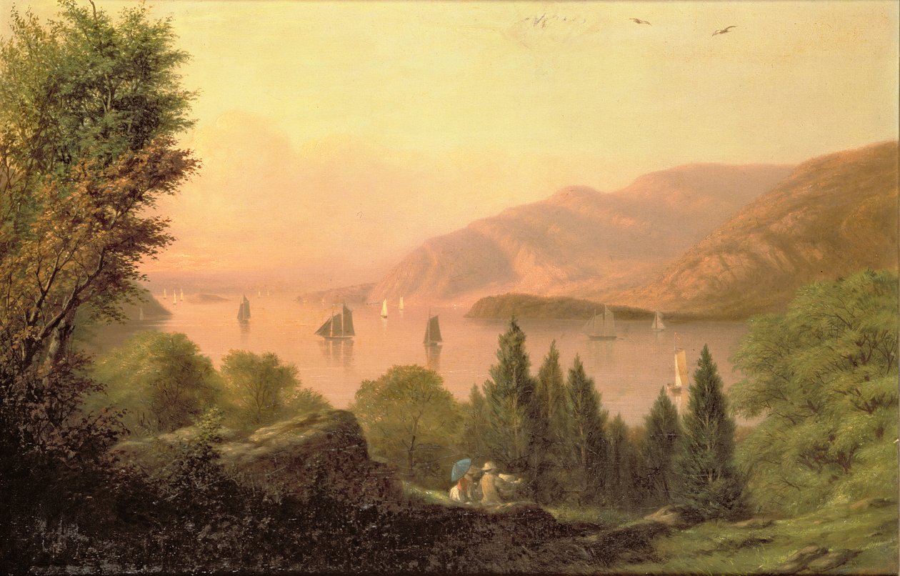 Piquenique ao longo do Hudson, 1881 de Robert Walter Weir