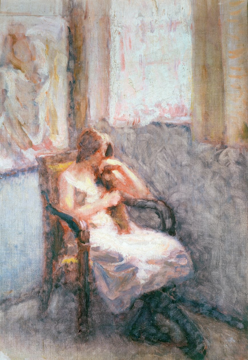 Menina por uma janela de Roderic O Conor