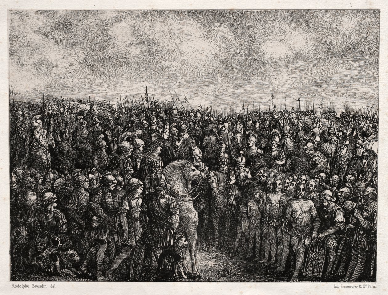 César e seus prisioneiros de Rodolphe Bresdin