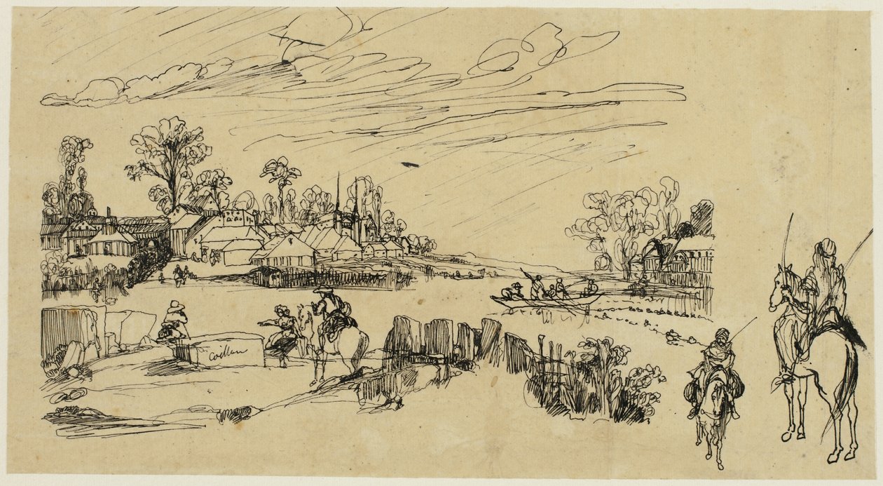 Cavaleiros e pescadores de Rodolphe Bresdin