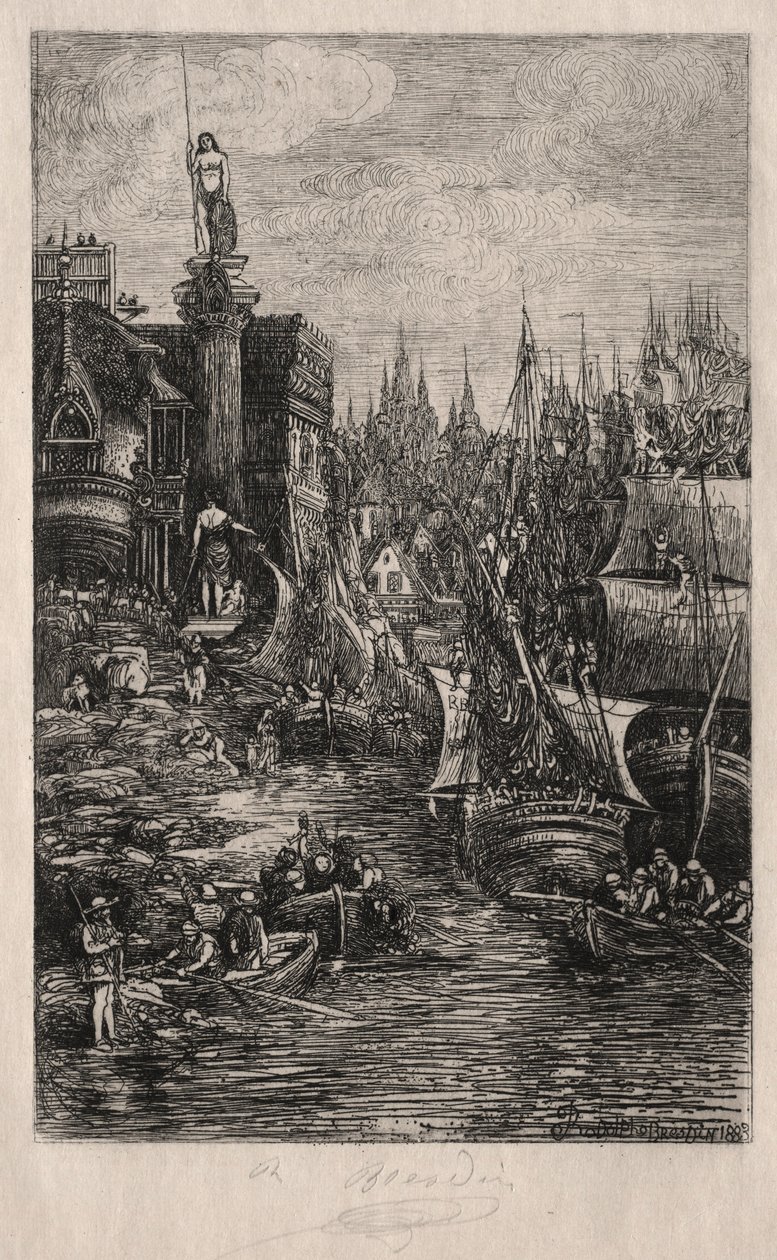 Meu sonho, 1883. de Rodolphe Bresdin