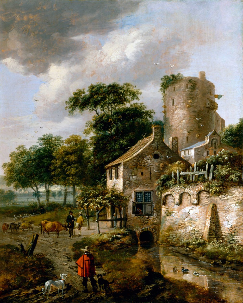 Paisagem com uma torre de Roelof Van Vries