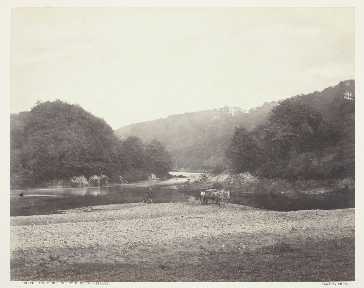 Vista do Ribble, Yorkshire de Roger Fenton