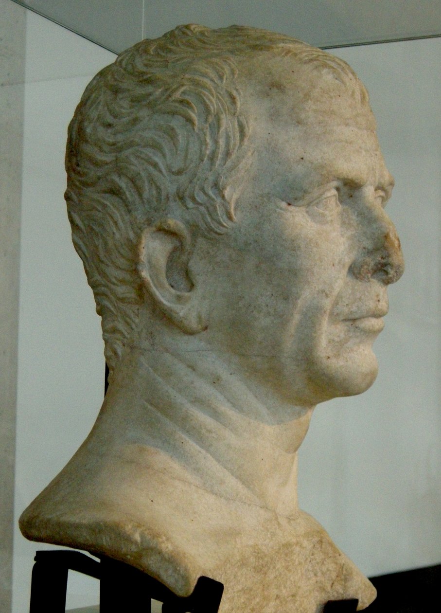 Busto de Júlio César (mármore) de Roman